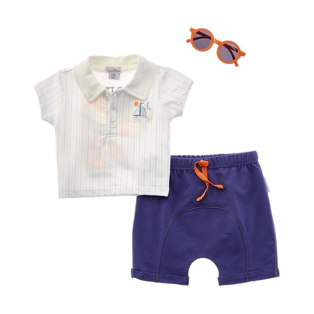 Quiltex Dolce Italia 2Pc Polo Short Set